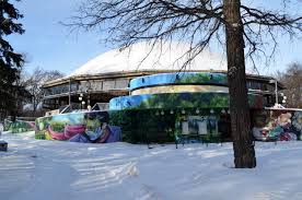 Rainbow Stage Theatre at Kildonan Park in Winnipeg, Manitoba in the winter